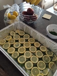 Image showing the preparation of Dehydrated Dill Infused Salmon